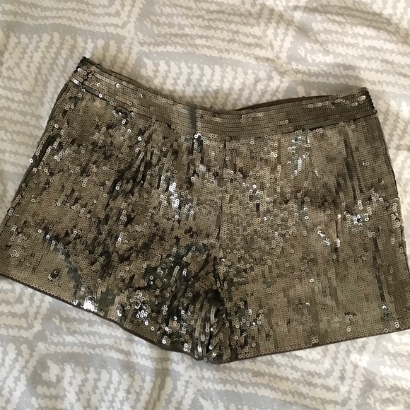 Akira Gold Sequined Shorts - Picture 2 of 3